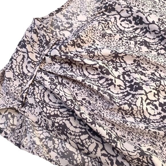 CONVERSE One Star Lightweight Flowy Cap Sleeve Blouse Tunic in Gray Pattern Sz L - Picture 5 of 9